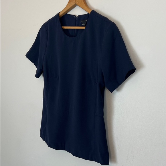 NWT Ann Taylor dark navy blouse women’s size 0 business casual - Picture 3 of 11